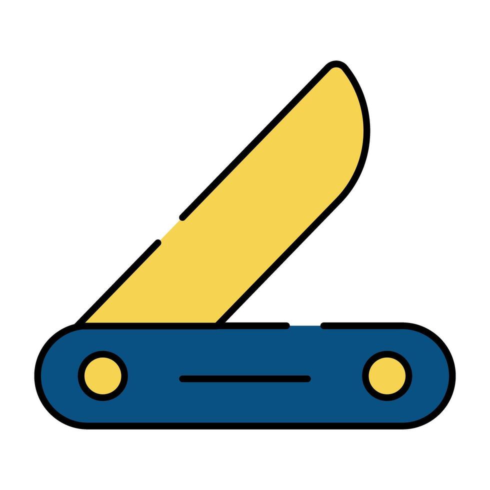 Pocket knife icon in flat design vector