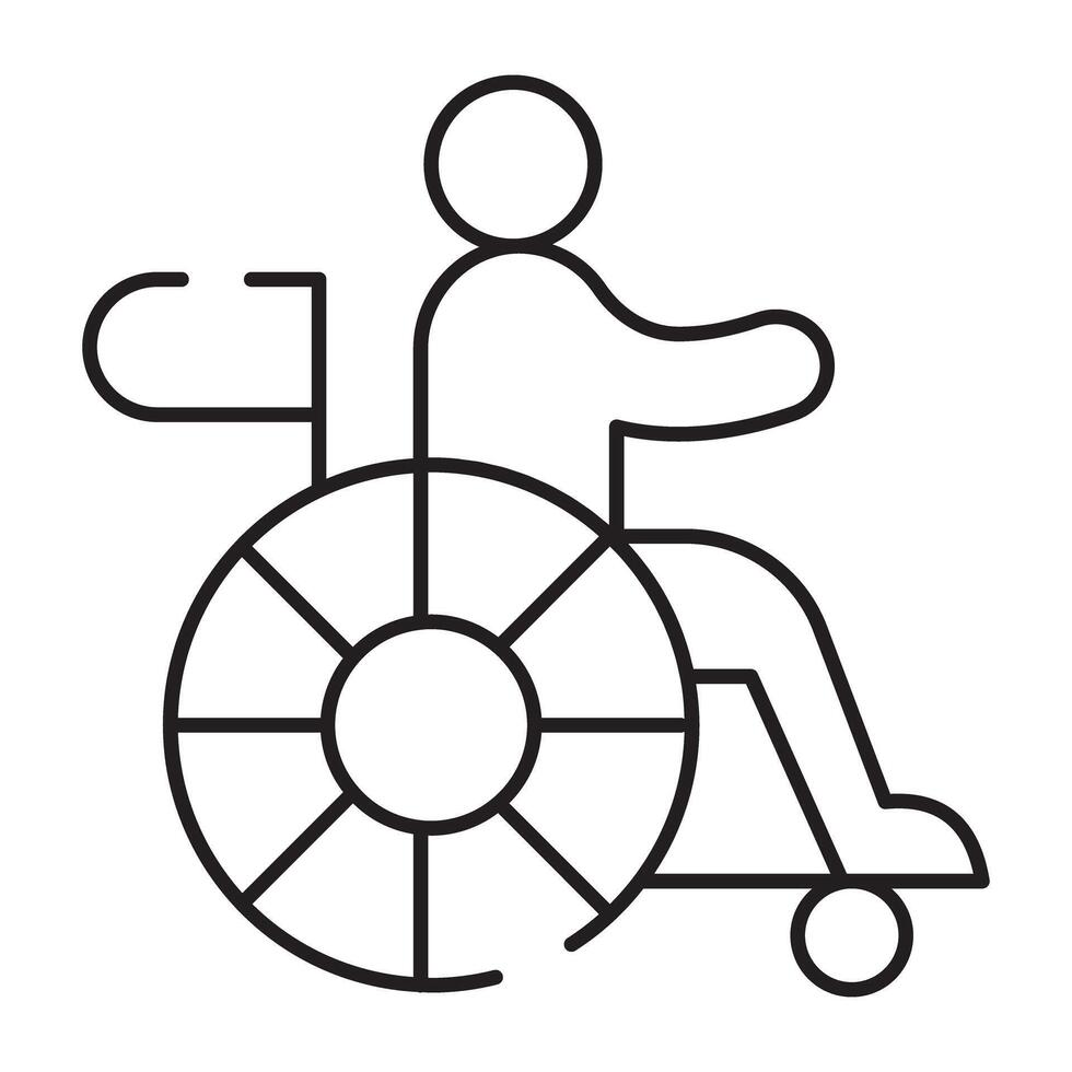 A unique design icon of wheelchair vector