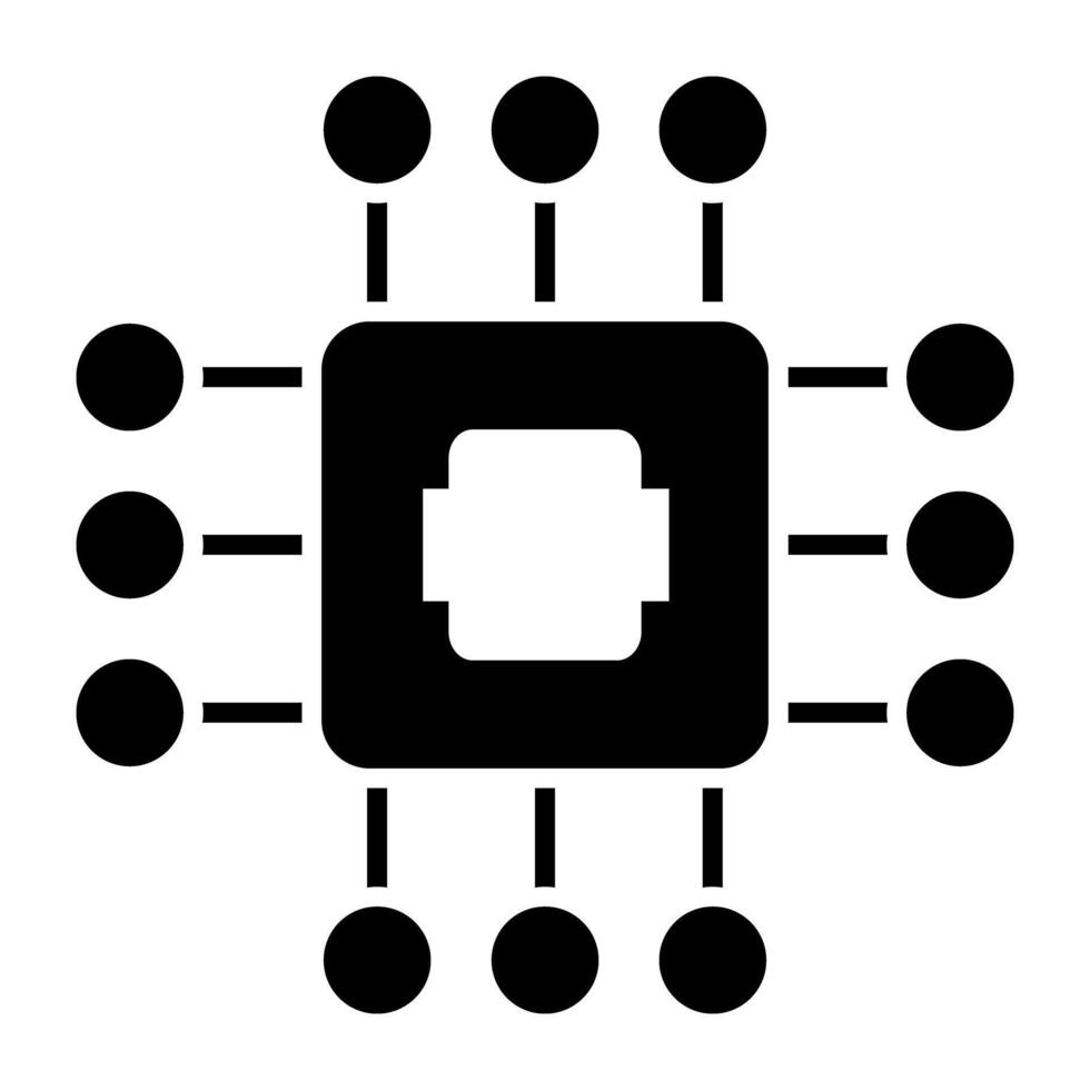 A premium download icon of microchip vector