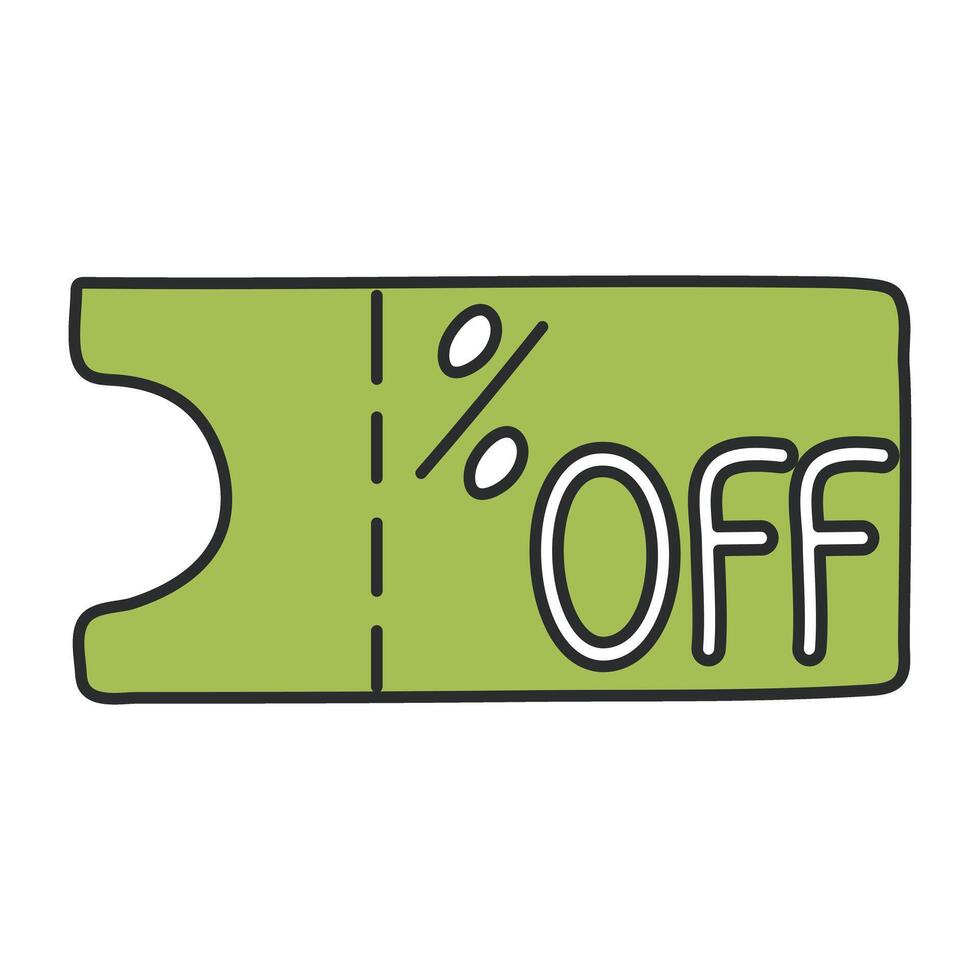 Modern design icon of discount voucher vector