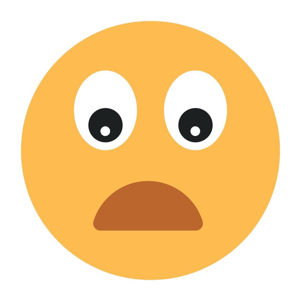 A premium download icon of astonished emoji vector