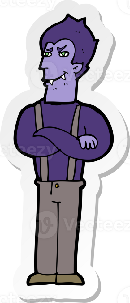 sticker of a cartoon vampire png