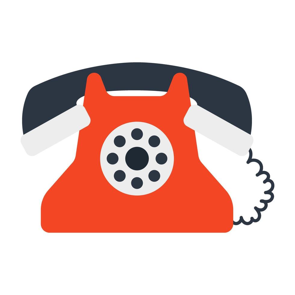 A colorful design icon of retro telephone vector