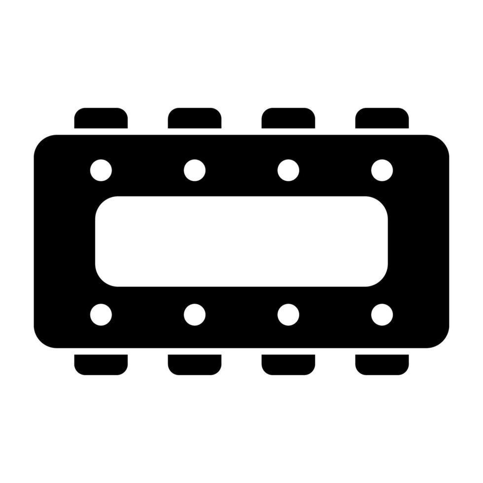 A computer ram icon, editable vector
