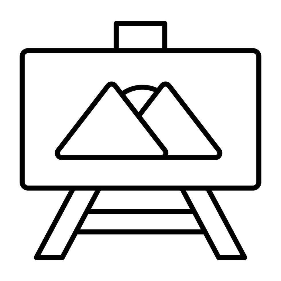 An editable design icon of painting board vector