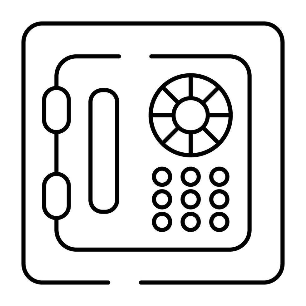 An editable design icon of digital locker vector