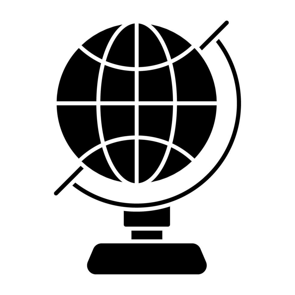 A creative design icon of table globe vector