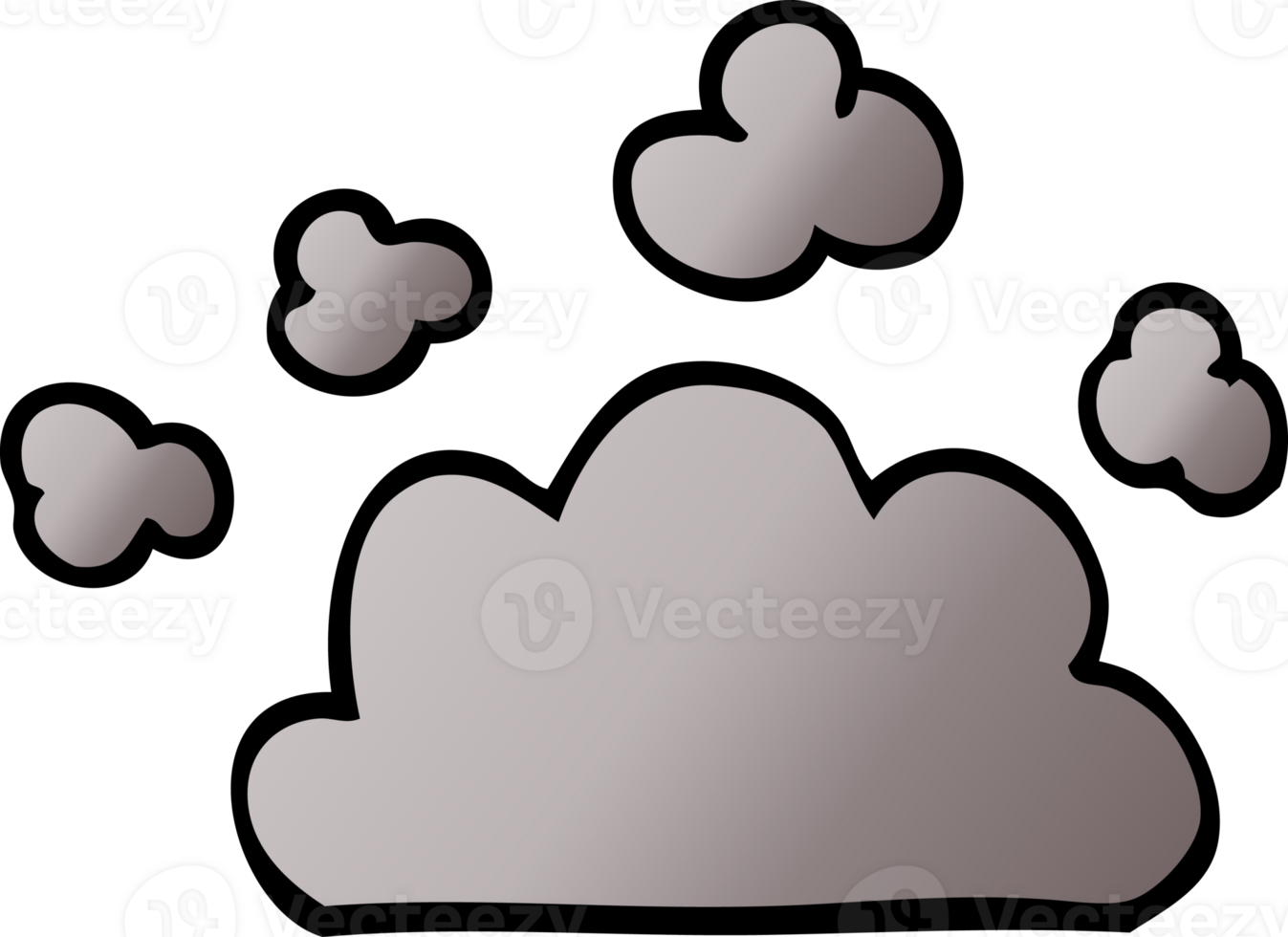 cartoon doodle weather cloud png