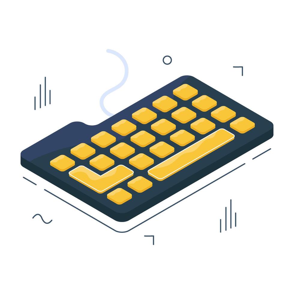 Editable design icon of keyboard vector