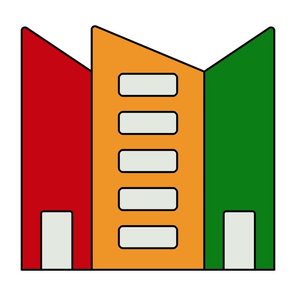 A unique design icon of city architecture vector