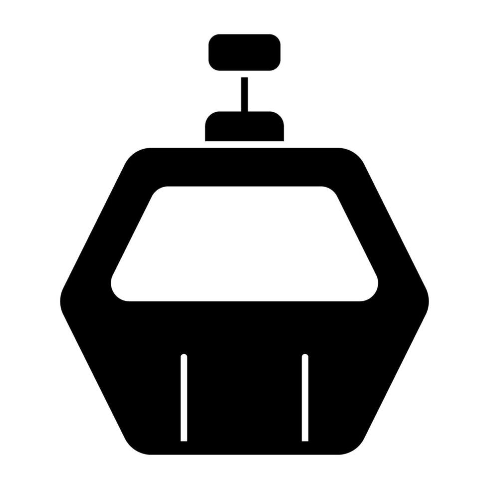 A trendy vector design of cable car