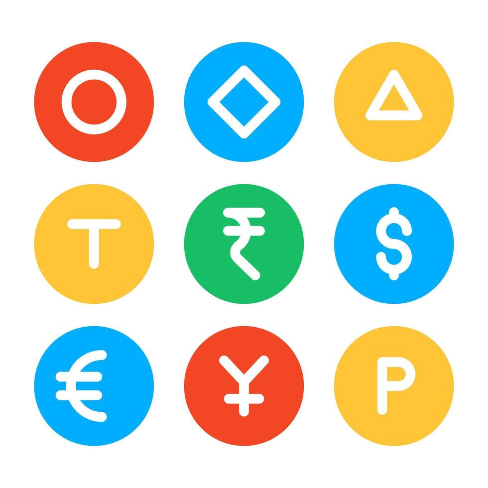 Foreign currencies icon in editable design vector