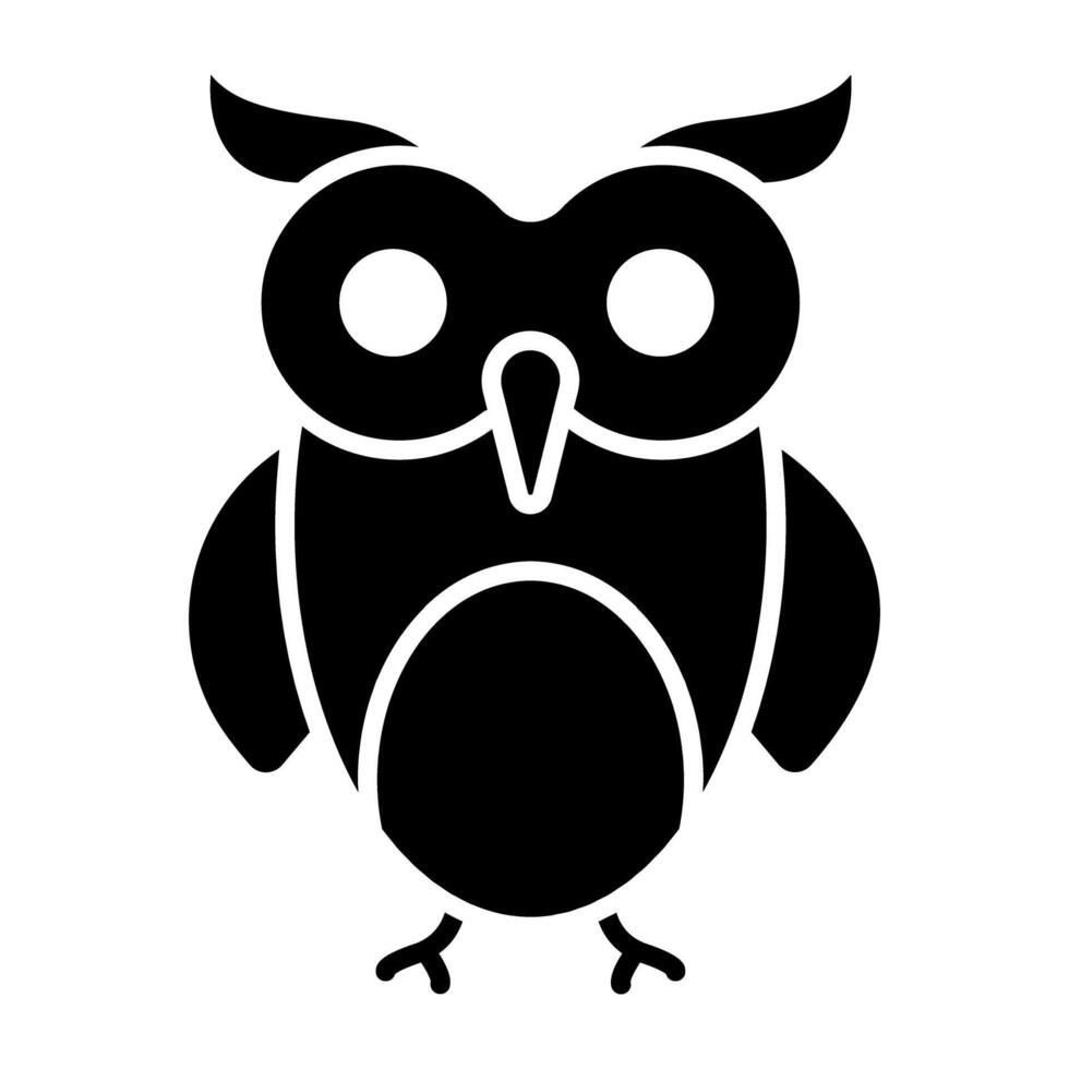 A wisdom animal icon, trendy vector design of owl