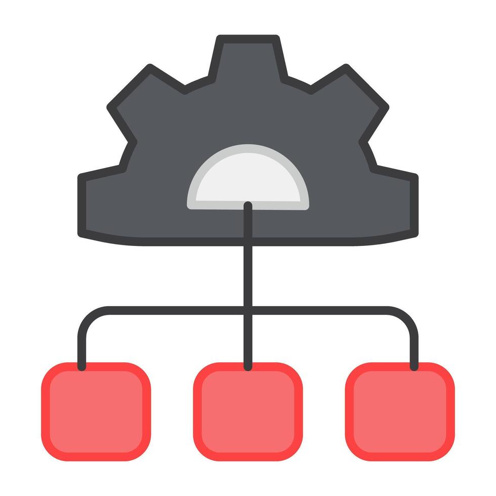 Gear with nodes depicting concept of network setting vector