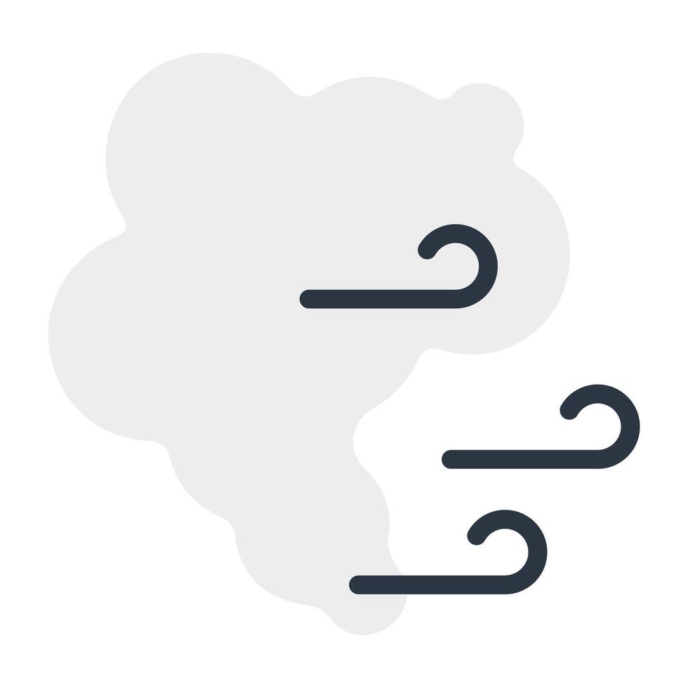 viento tormenta icono, editable vector