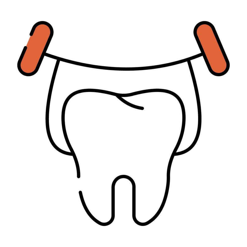 A perfect design icon of tooth brace vector