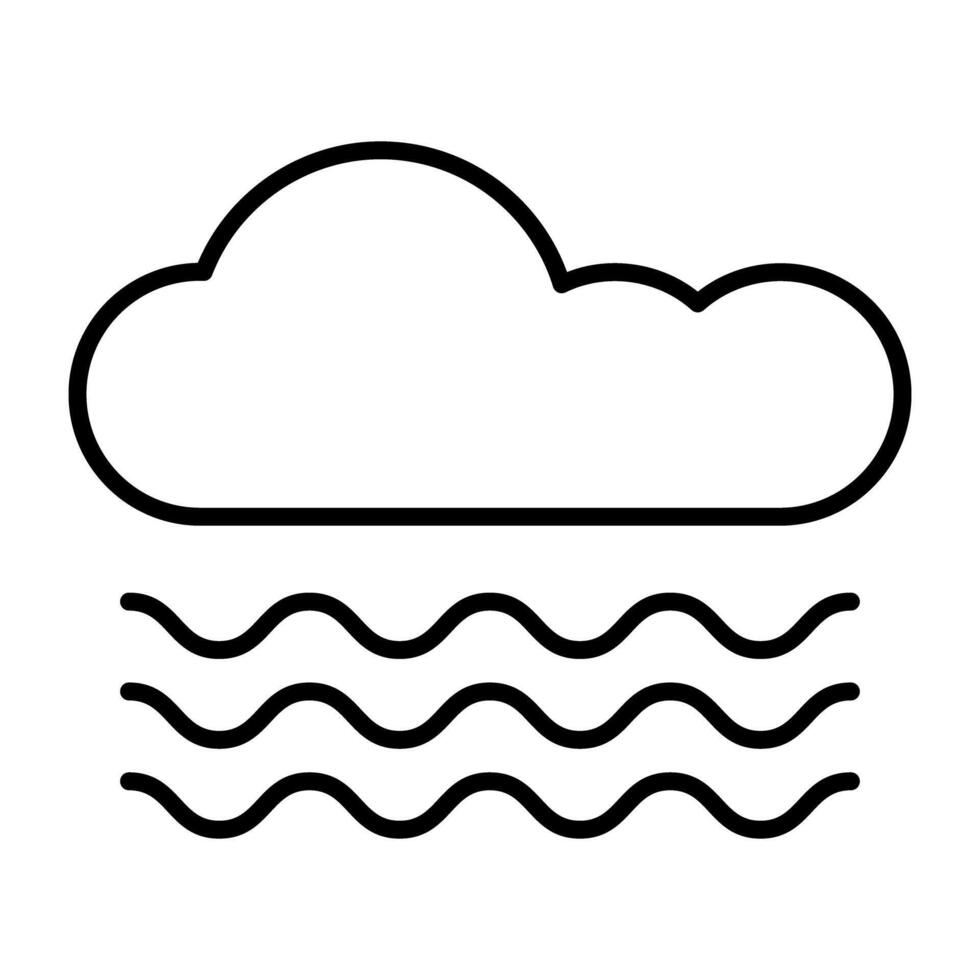 un icono diseño de Ventoso nube vector