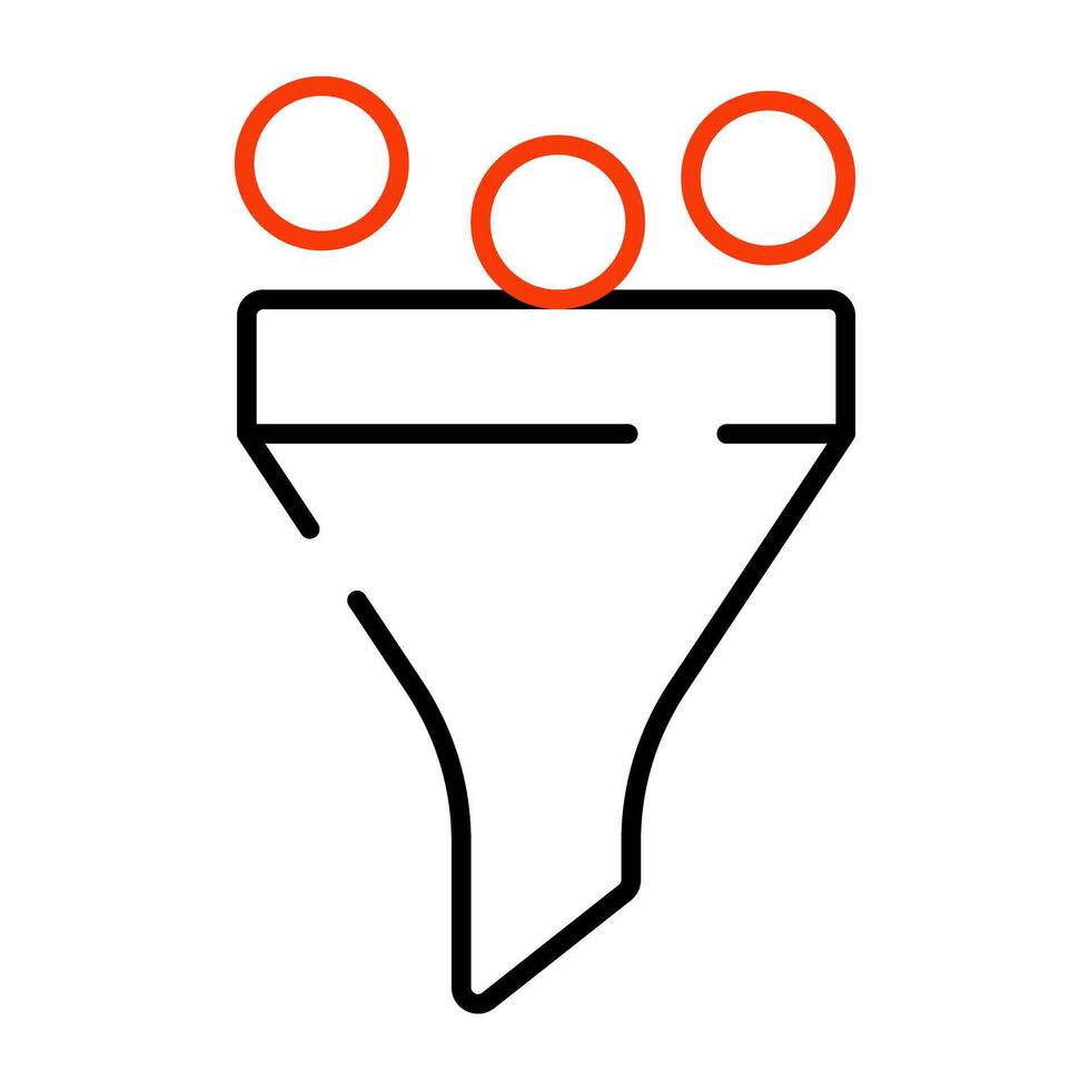 A modern design icon of funnel vector