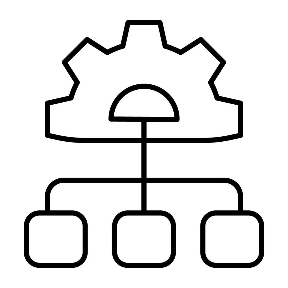 Gear with nodes depicting concept of network setting vector