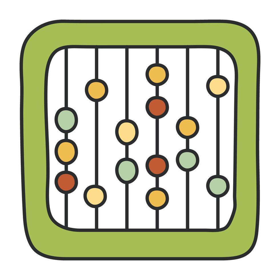 A beautiful design icon of abacus vector