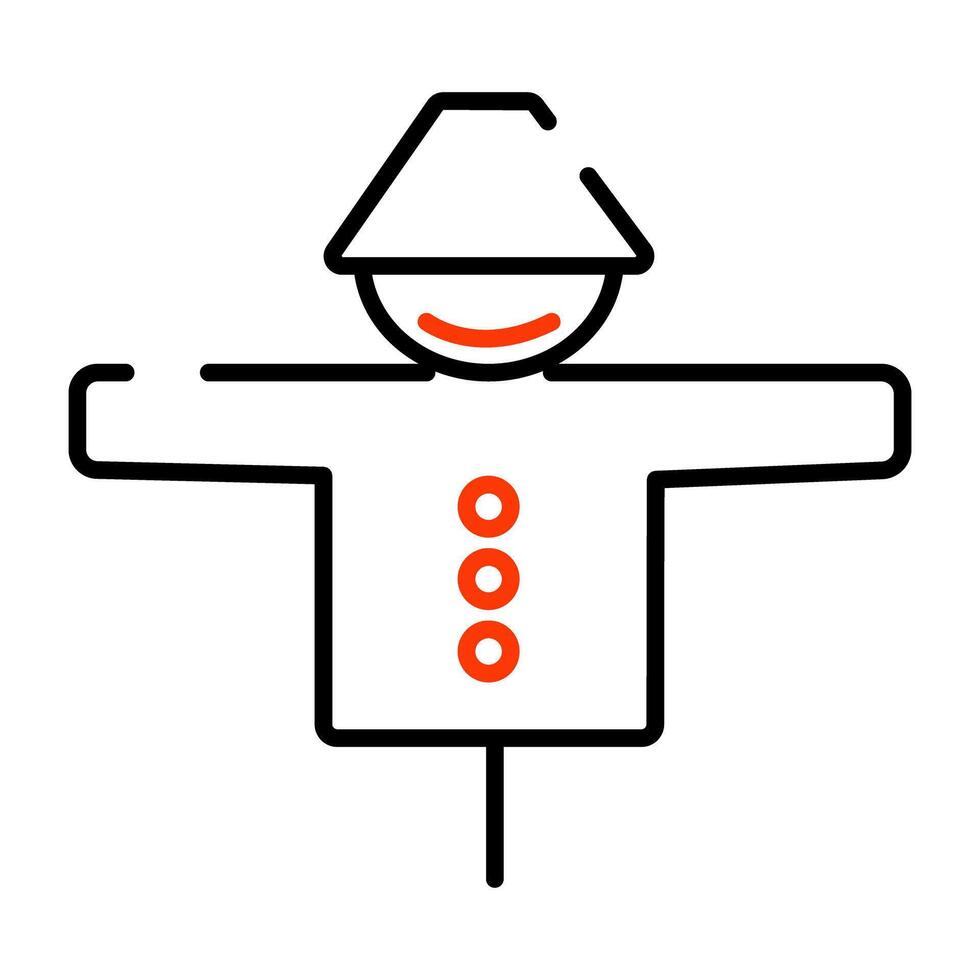 Scarecrow icon, editable vector design