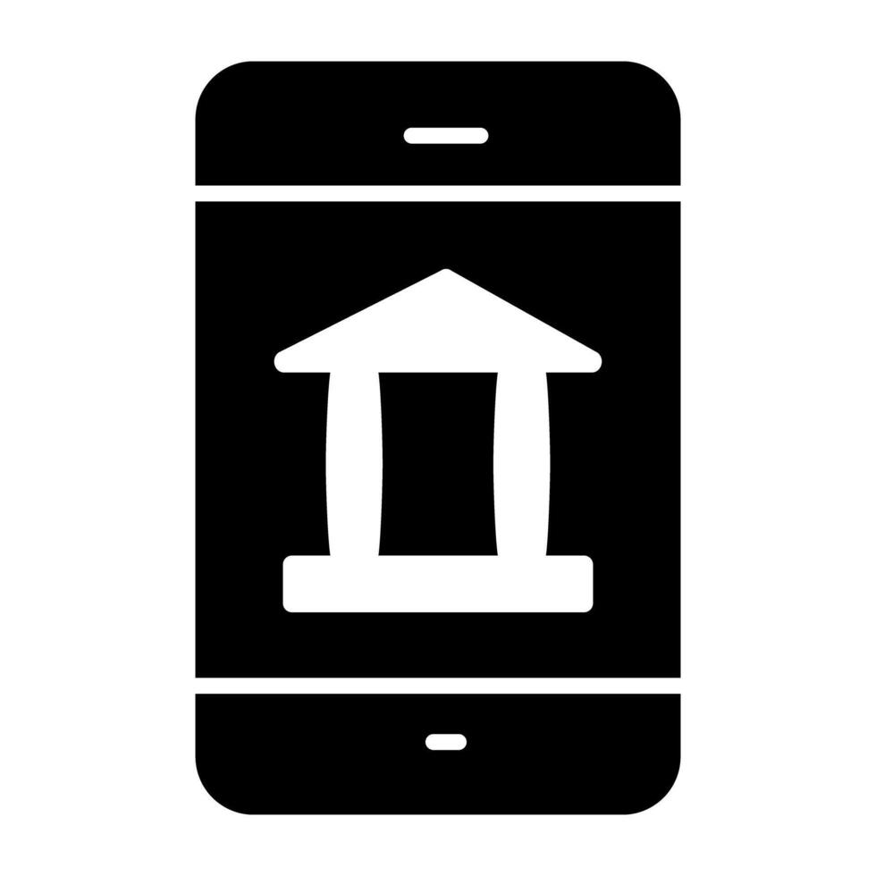 Trendy design icon of mobile banking vector