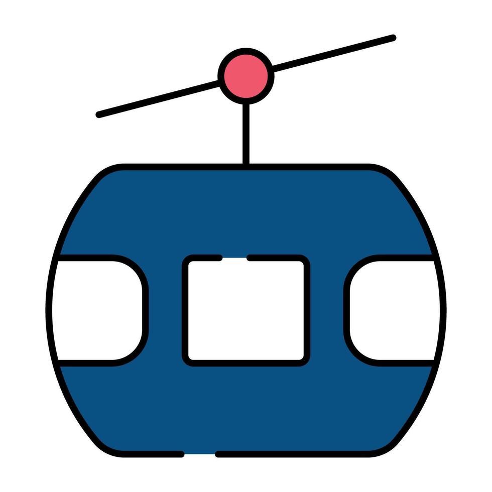 A trendy vector design of cable car, ropeway vector