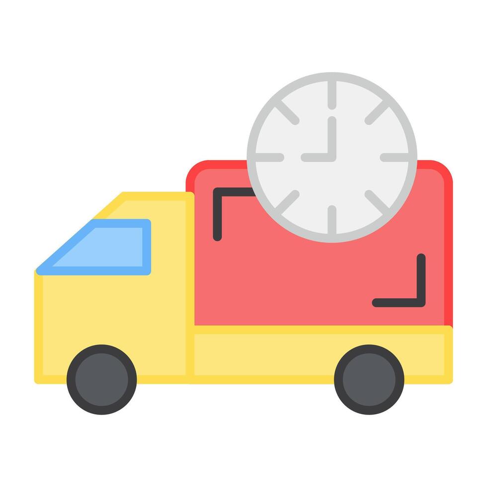 plano diseño icono de entrega camioneta, rápido Envío vector