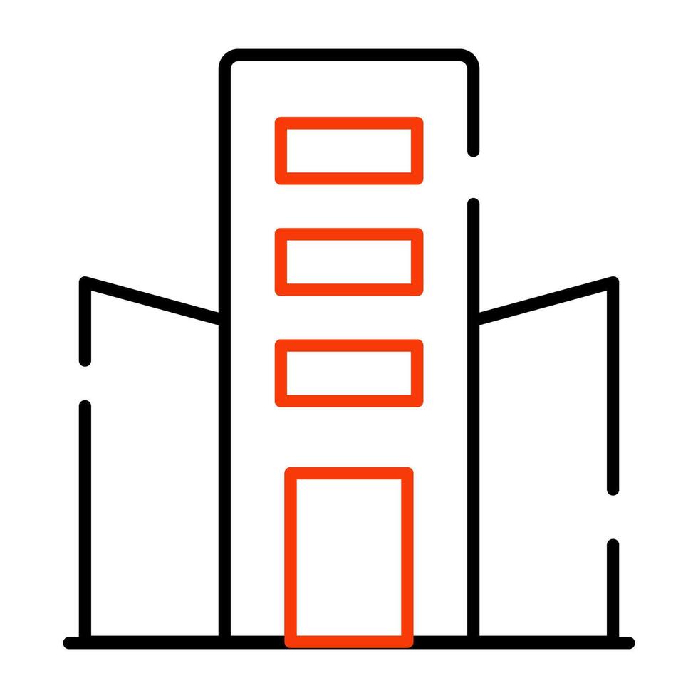 un editable diseño icono de ciudad edificio vector