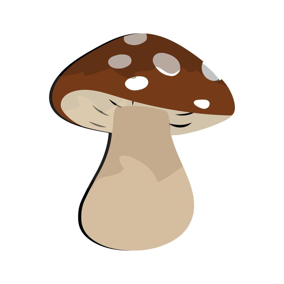 Mushroom flat design cartoon different mushrooms vector illustration, wild mushroom symbol signs, Amanita poisonous. Eps 10