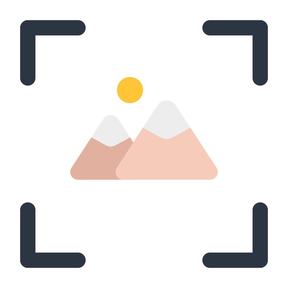 An icon design of image focus vector