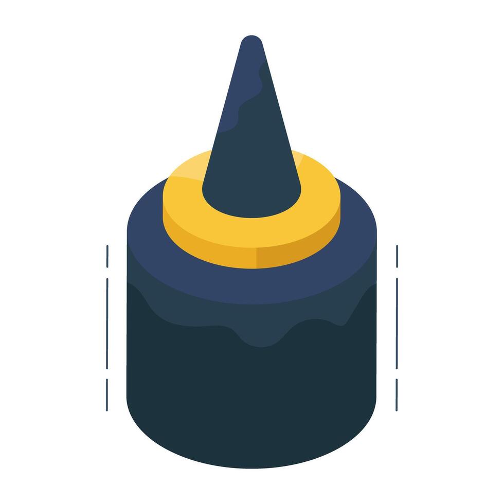 A isometric design icon of glue bottle vector