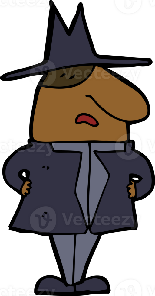 cartoon man in coat and hat png