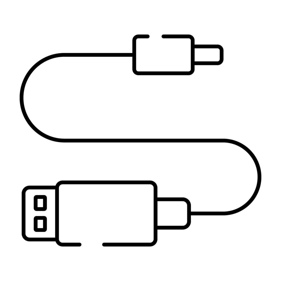 Modern design icon of data cable vector