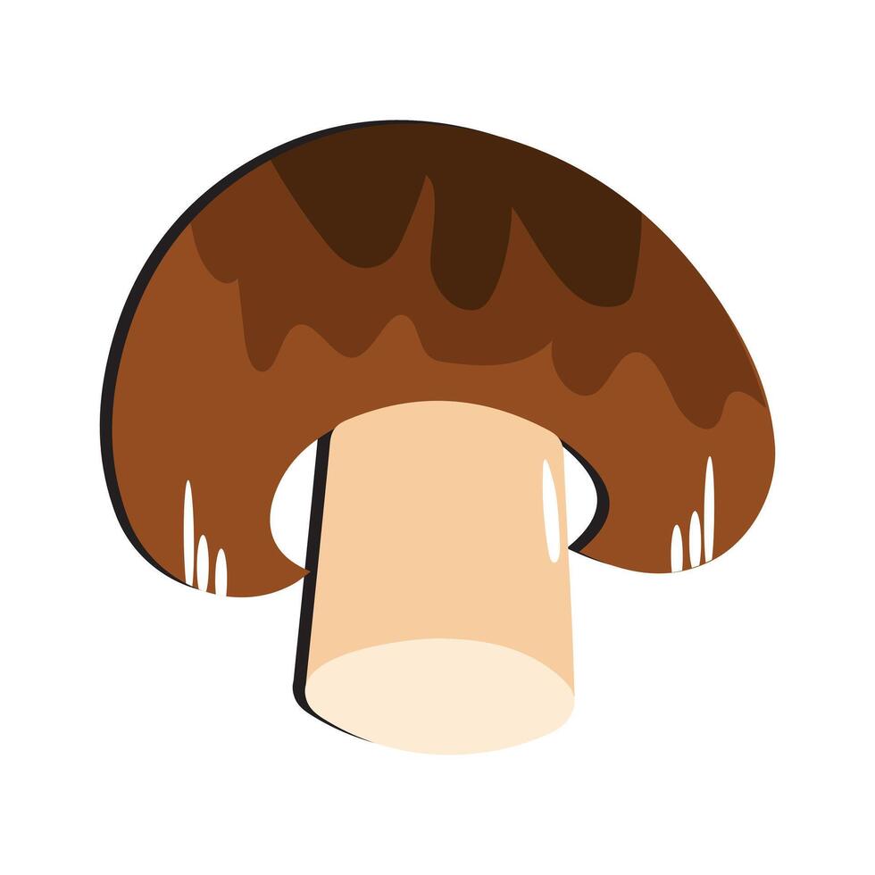 Mushroom flat design cartoon different mushrooms vector illustration, wild mushroom symbol signs, Amanita poisonous. Eps 10