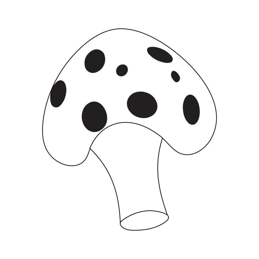 Mushroom icon illustration . Cartoon vector mushrooms clipart. Vector isolated on white background. EPS 10