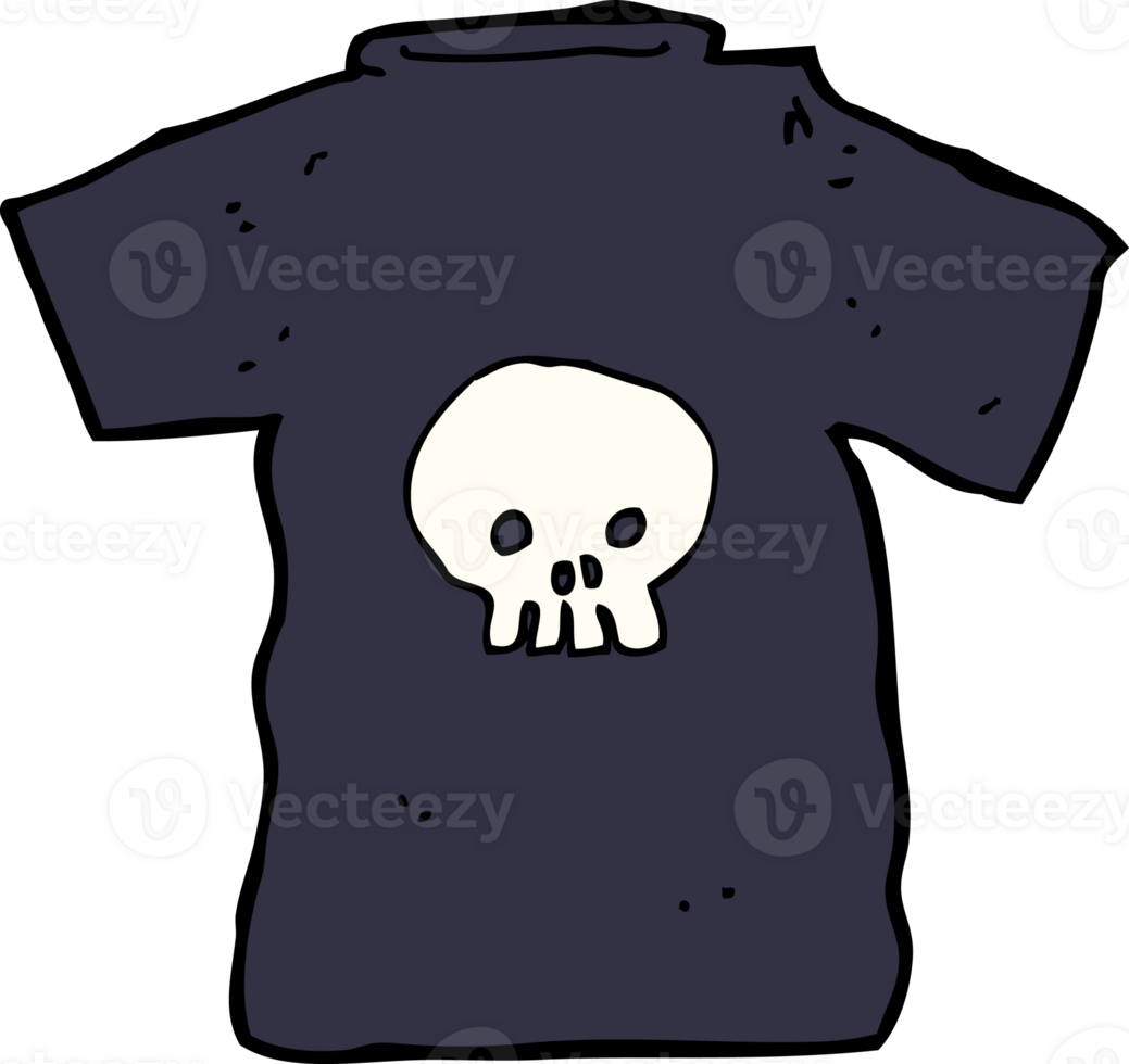 cartoon skull tee png