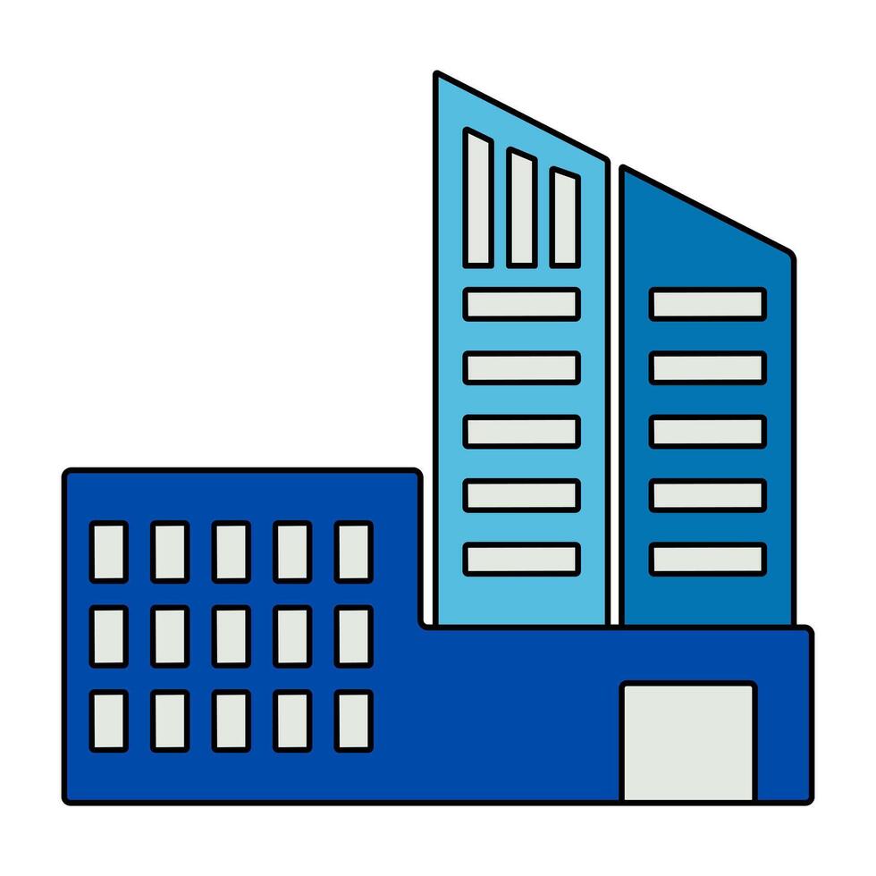 A unique design icon of skyscraper vector