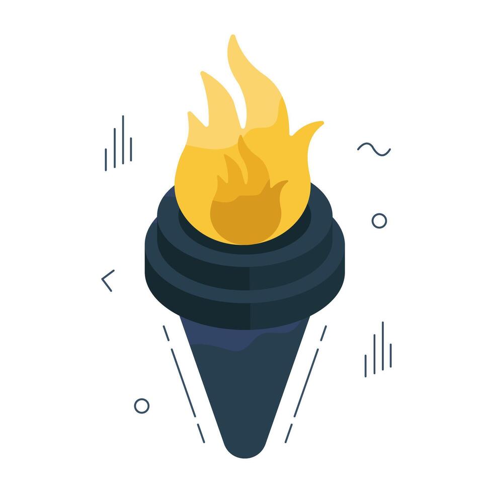 Perfect design icon of vintage torch vector