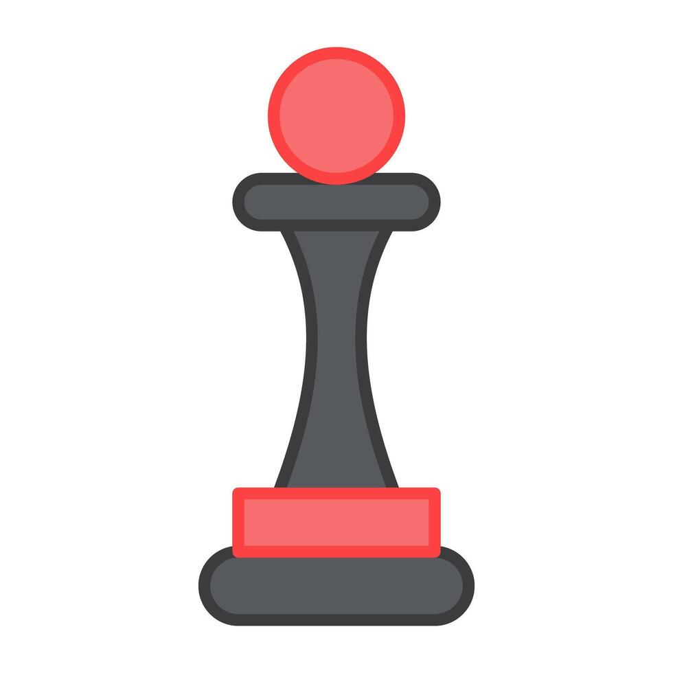 An editable design icon of chess rook vector