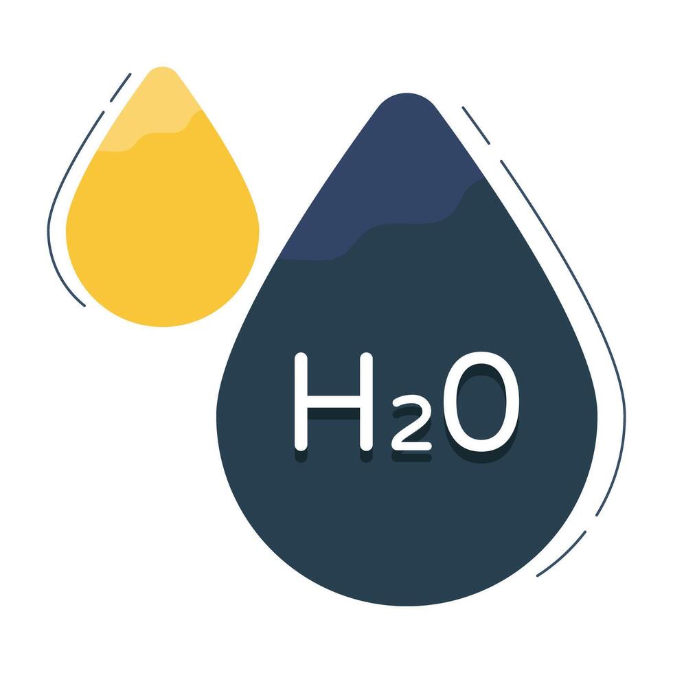 A isometric design icon of water drop vector