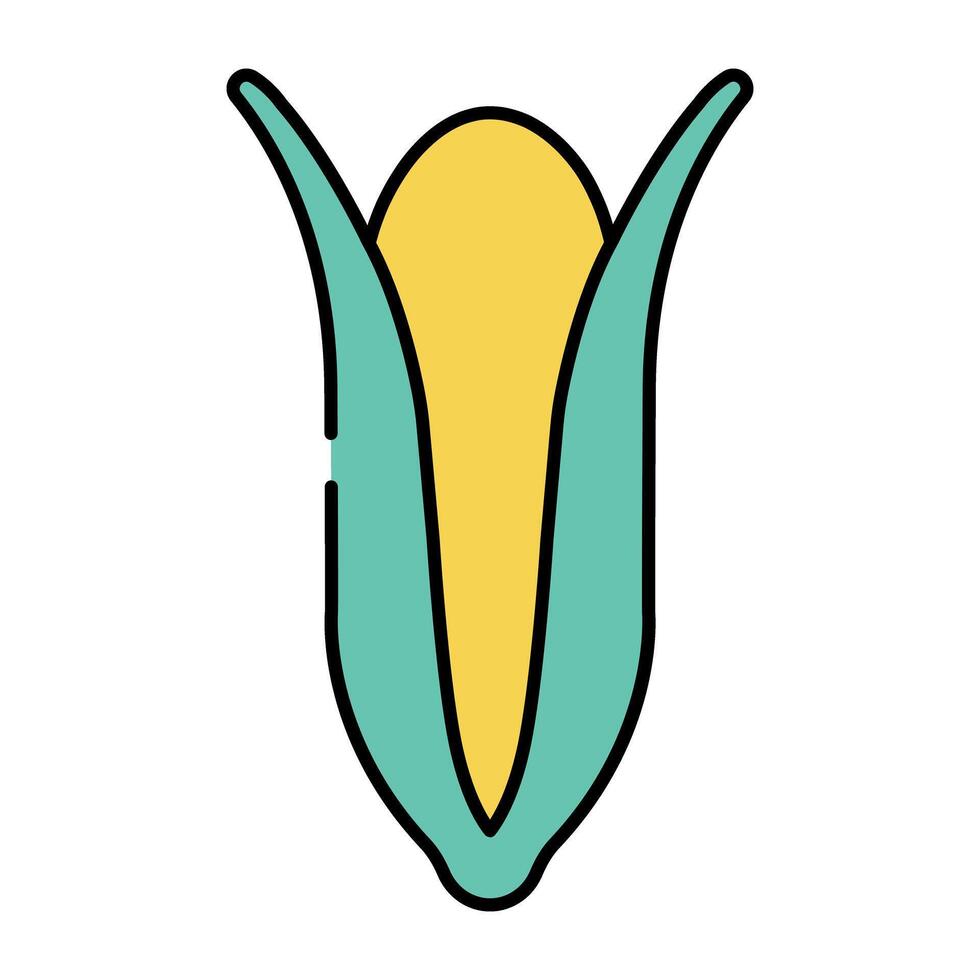 un Perfecto diseño icono de maíz mazorca vector