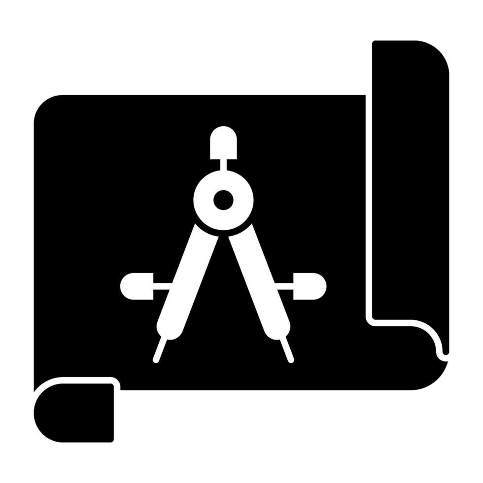 Divider with page denoting concept of drafting vector