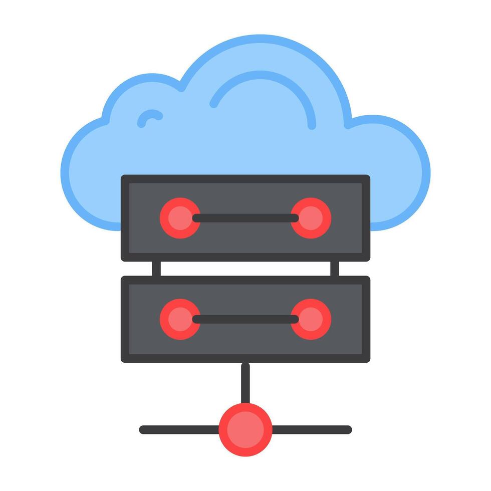 un moderno diseño icono de nube servidor vector