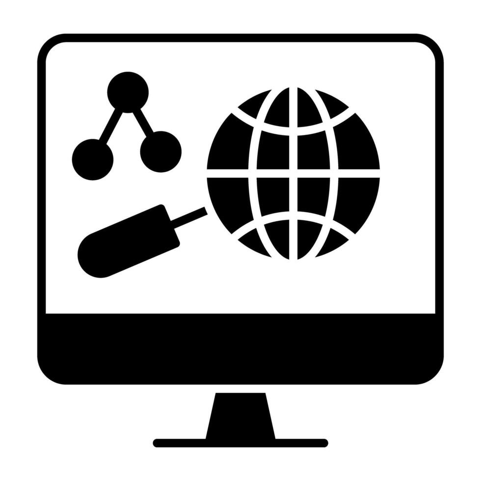 Modern design icon of global search vector