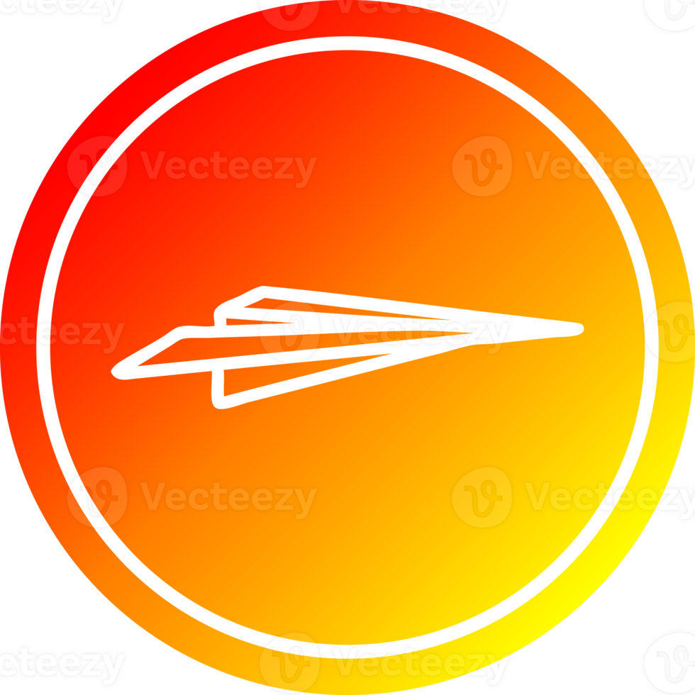 carta aereo circolare icona con caldo pendenza finire png