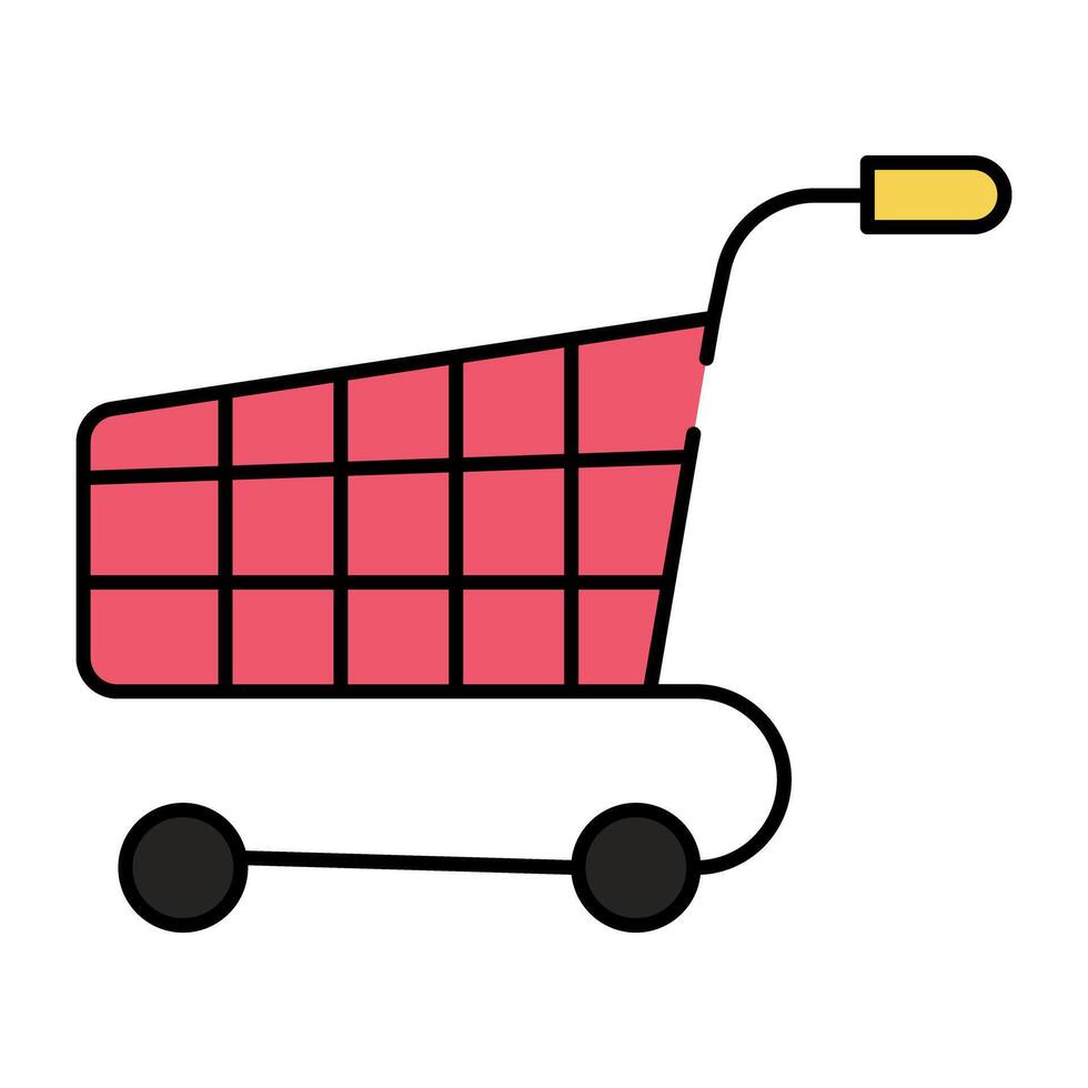 A premium download icon of shopping trolley vector