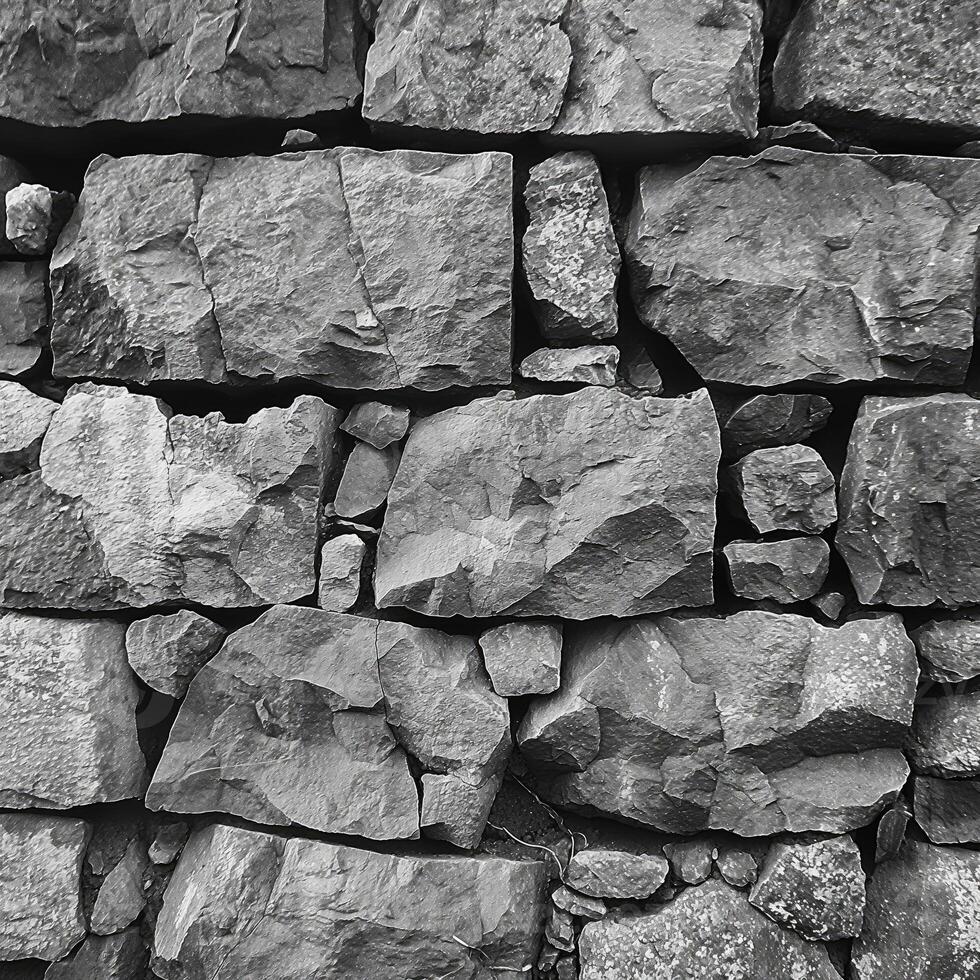 AI generated Stone wall texture. AI photo