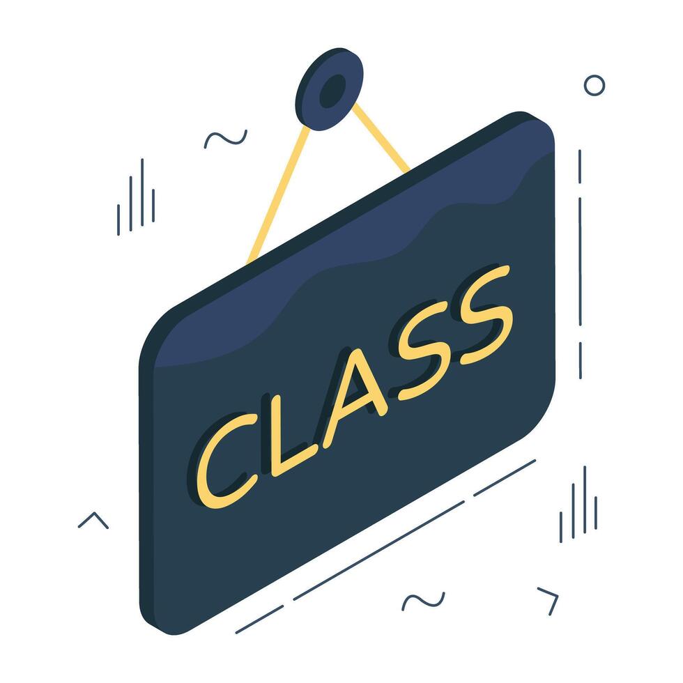 An icon design of class board vector