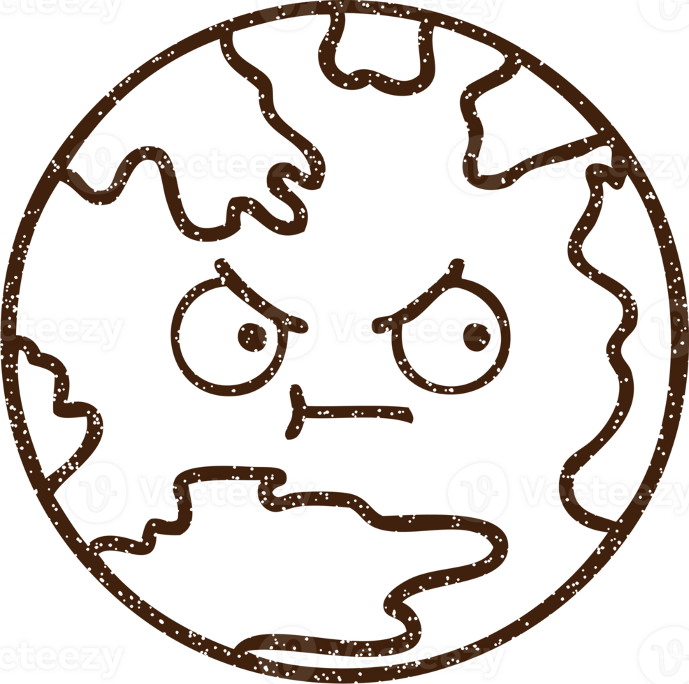 World Charcoal Drawing png